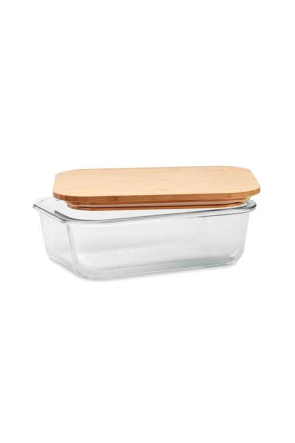 Glass Lunch Box with Bamboo Lid 